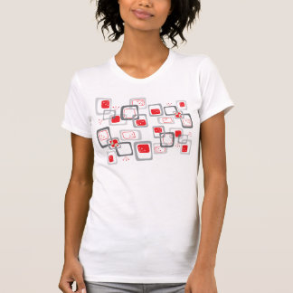 Retro Red Cherry Squares T-shirt