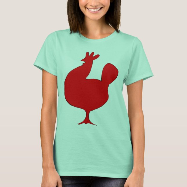 Retro Red Chicken T-Shirt (Front)