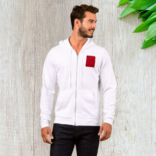 Retro Red Circuit Board Tech Pattern Hoodie
