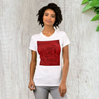 Retro Red Circuit Board Tech Pattern