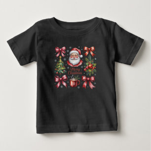 Retro Red Coquette Christmas Cute Xmas Holiday Baby T-Shirt