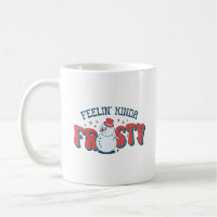 Retro Red Feelin' Kinda Frosty Funny Snowman