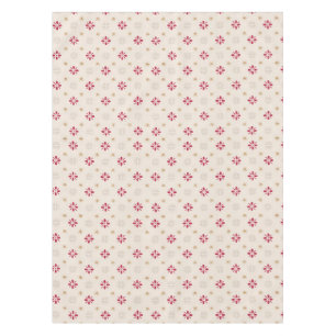 Retro Red Flower Gold Star Vintage Wallpaper Tablecloth