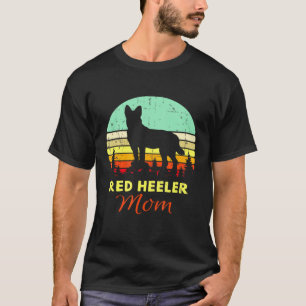 Retro Red Heeler Mum Australian Cattle Dog Mama T-Shirt