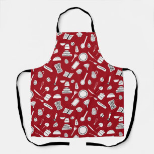 Retro Red Kitchen Apron