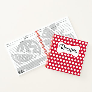 Retro Red Kitchen Recipe Book Gift