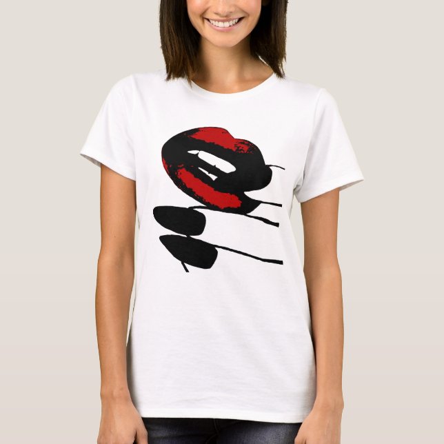 Retro Red Lips  T-Shirt (Front)