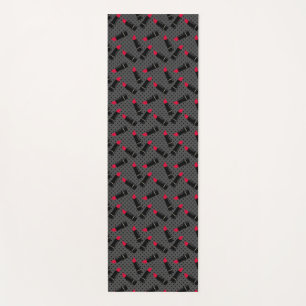 Retro, red lipstick yoga mat