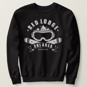 Retro Red Lodge Ski Adventure T-Shirt Sweatshirt
