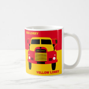 Retro Red Lorry Yellow lorry Kitsch Coffee Mug