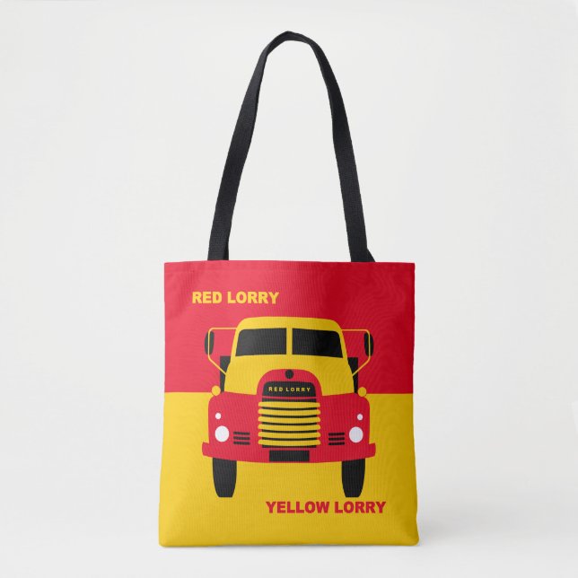 Retro Red Lorry Yellow Lorry Tote Bag (Front)