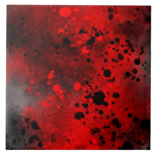 retro red Paint Splatter Effect Tile