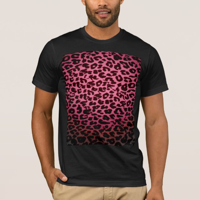 Retro red pattern leopard fur texture T-Shirt (Front)