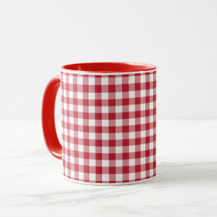 Retro Red Picnic Check Farmhouse Design Mug