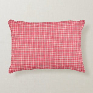 Retro red plaid tartan: seamless pattern. decorative cushion