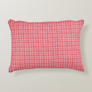 Retro red plaid tartan: seamless pattern. decorative cushion
