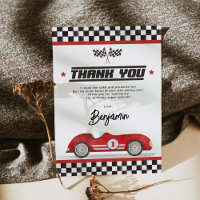 Retro Red Race Car Boy Birthday Party