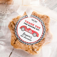 Retro Red Race Car Fast One Boy Birthday Party