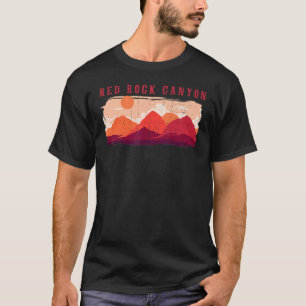 Retro Red Rock Canyon Nevada Souvenir Graphic Them T-Shirt