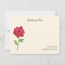 Retro Red Rose Original Collage Art MidCentury