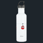 Retro Red Ski Gondola Lift Personalised 710 Ml Water Bottle<br><div class="desc">Minimalist red gondola lift design for skiers and skiing enthusiasts. Red ski gondola is perfect personalised festive Christmas holiday gift for him or her. Winter snow xmas ski skiing skier gifts.</div>