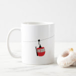Retro Red Ski Gondola Lift Personalised Coffee Mug<br><div class="desc">Minimalist red gondola lift design for skiers and skiing enthusiasts. Red ski gondola is perfect personalised festive Christmas holiday gift for him or her. Xmas ski skiing skier gifts.</div>
