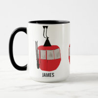 Retro Red Ski Gondola Lift Personalised