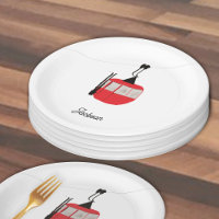 Retro Red Ski Gondola Lift Personalised
