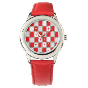 Retro Red Starbursts Kid's Watch