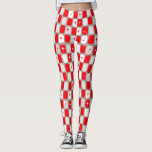 Retro Red Starbursts Leggings<br><div class="desc">These Retro Red and White Starbursts Leggings are so adorably space age you won’t be able to contain your enthusiasm. And, why would you want to? This 1960’s mid century modern inspired design features a dark heather grey background and rows of perfectly imperfect rectangles in cheery red, white, and dove...</div>