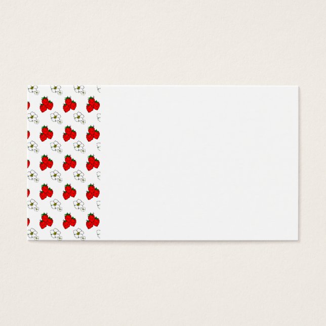 Retro Red Strawberry and Flower Pattern (Front)