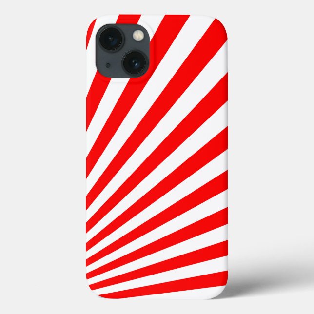 Retro Red Sun Rays Background Case-Mate iPhone Case (Back)