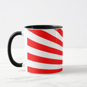Retro Red Sun Rays Background Mug