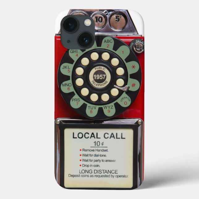 Retro Red Toughie iphone Cover (Back)