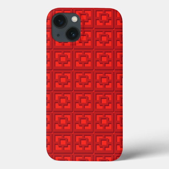 Retro Red Trellis iPhone / iPad case (Back)