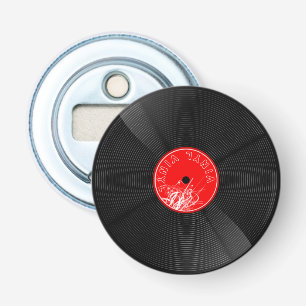 Retro Red Vinyl Record - Music & Nostalgia Bottle Opener