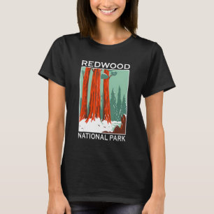 Retro Redwood National Park Outdoor Camping Souven T-Shirt