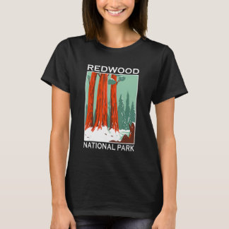 Retro Redwood National Park Outdoor Camping Souven T-Shirt