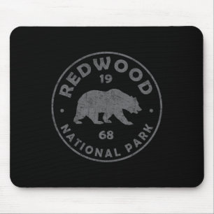 Retro Redwood National Park Women Men Kids Vintage Mouse Mat