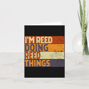 Retro Reed Doing Reed Things Funny Birthday Joke Card
