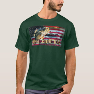 Retro Reel Cool Dad America Flag Fishing Daddy Fat T-Shirt
