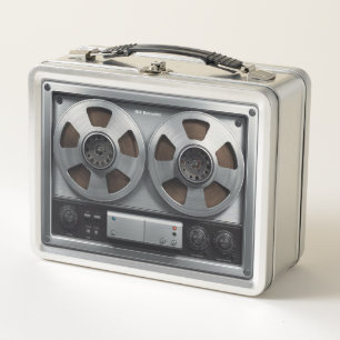 Retro reel to reel Metal Lunchbox