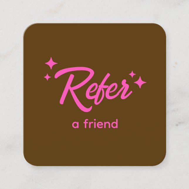 Retro Refer a Friend Referral Card (Front)
