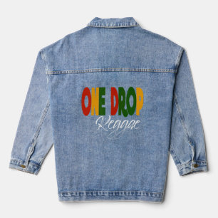 Retro Reggae Music One Drop Jamaica Roots & Cultur Denim Jacket