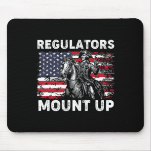 Retro Regulators Mount Up Funny Flag Usa Cowboy 4t Mouse Mat