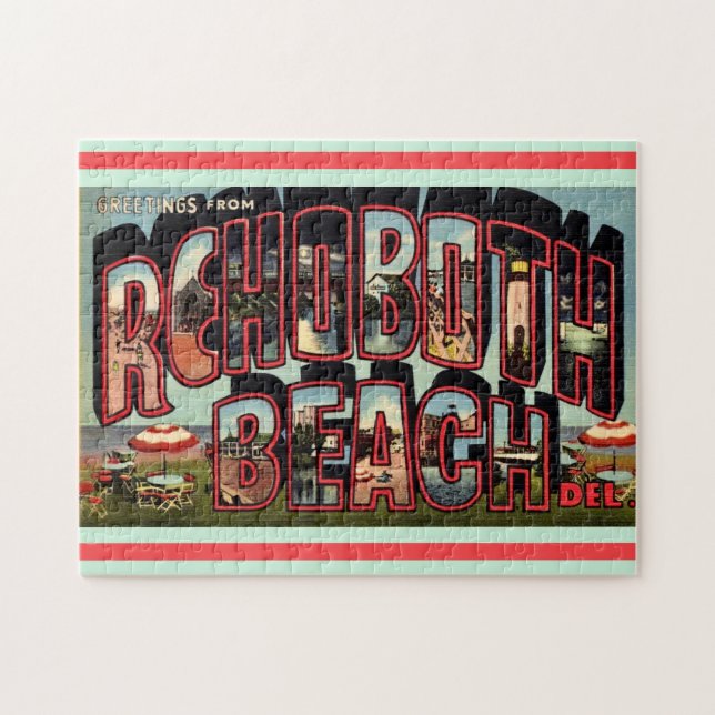 Retro Rehoboth Beach 11x14 Jigsaw Puzzle (Horizontal)