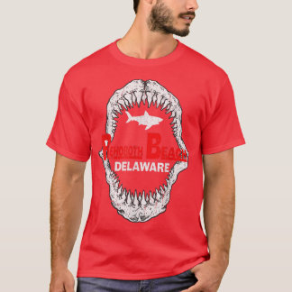 Retro Rehoboth Beach Delaware Vintage Shark Teeth  T-Shirt