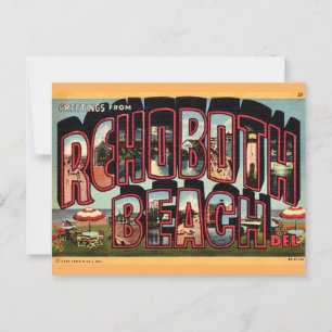 Retro Rehoboth Beach  Postcard