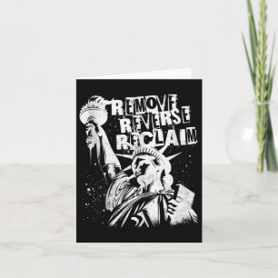 Retro Remove Reverse Reclaim Freedom Protest Rally Card