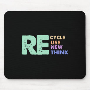 Retro Removed Meme Recycle Reuse Renew Rethink Mouse Mat